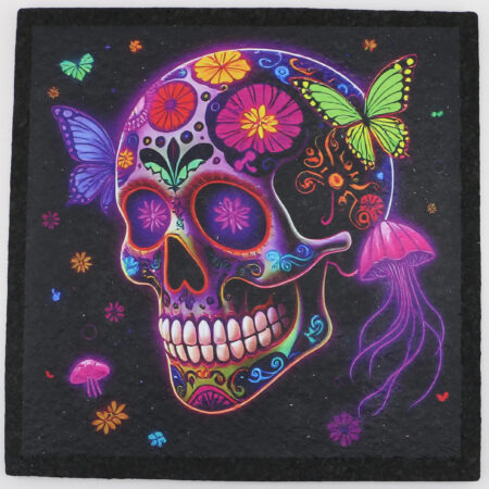Candy skull and butterflies