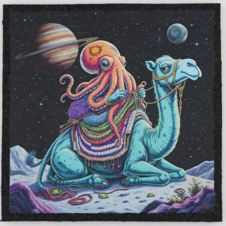 Octopus Knitting on a Camel